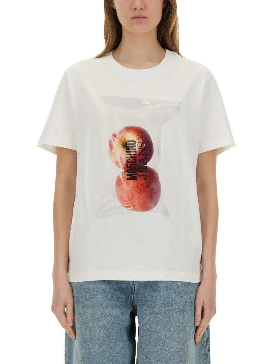 MOSCHINO JEANS APPLE PRINT T-SHIRT sold by Siebentaschen