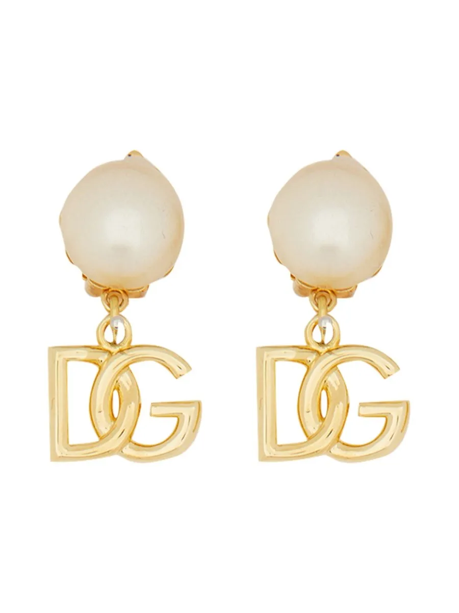 Dolce & Gabbana "DG NEWTON" DANGLE EARRINGS sold by Siebentaschen
