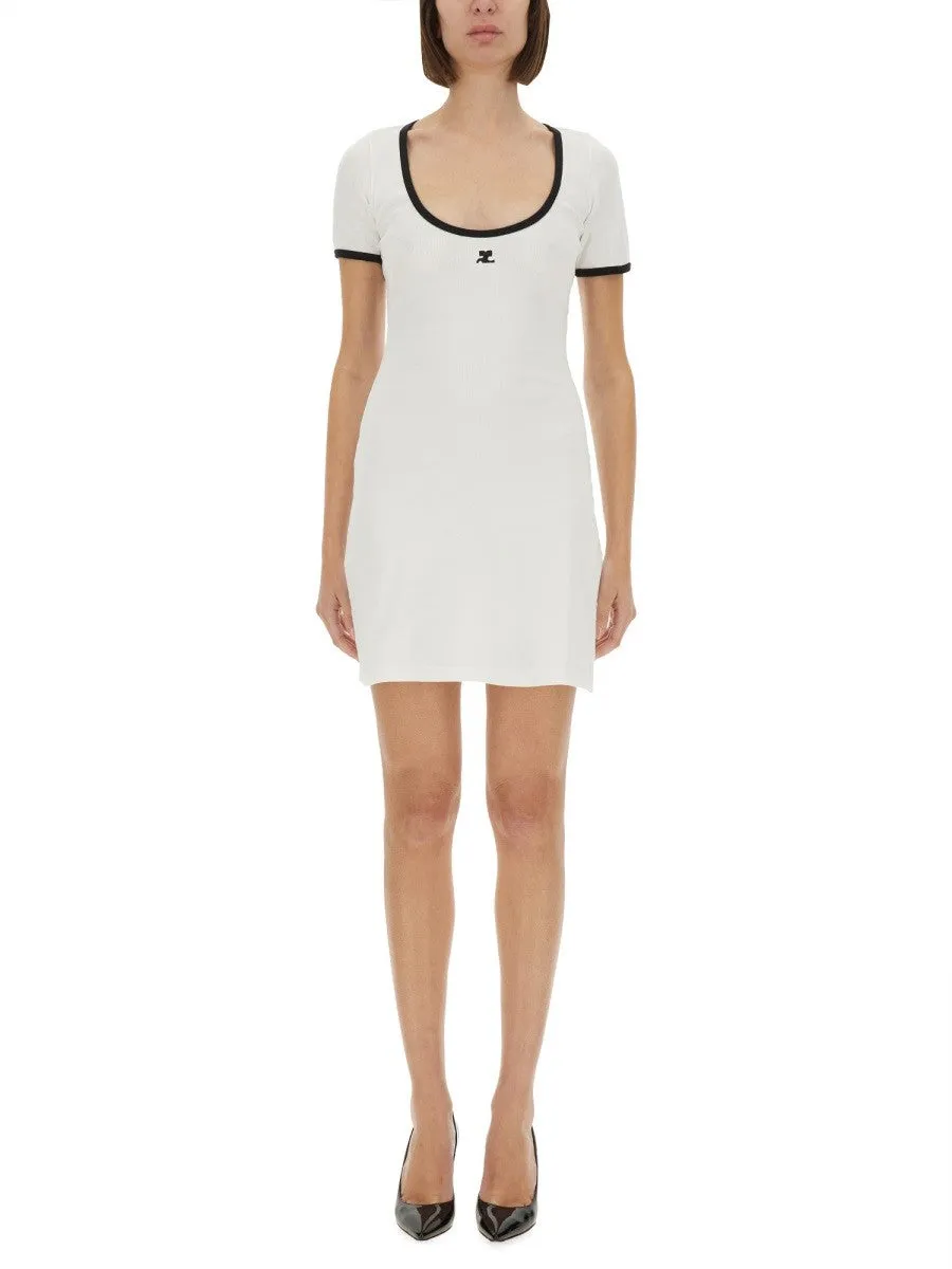 COURREGES "HOLISTIC CONTRAST" MINI DRESS sold by Siebentaschen