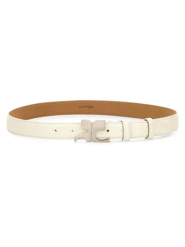 COURREGES LEATHER "AC" BELT made by Courreges