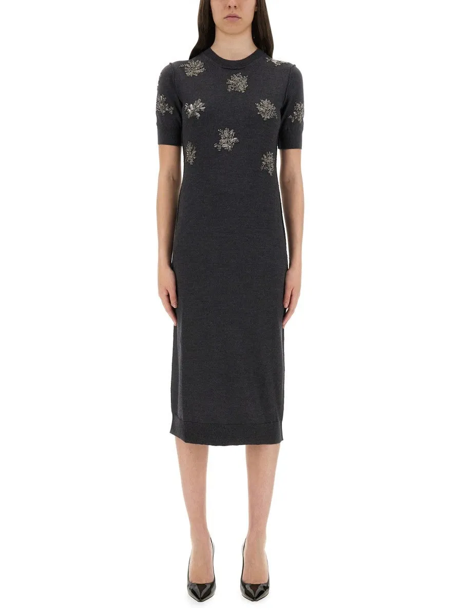 Fendi WOOL DRESS WITH EMBROIDERY sold by Siebentaschen