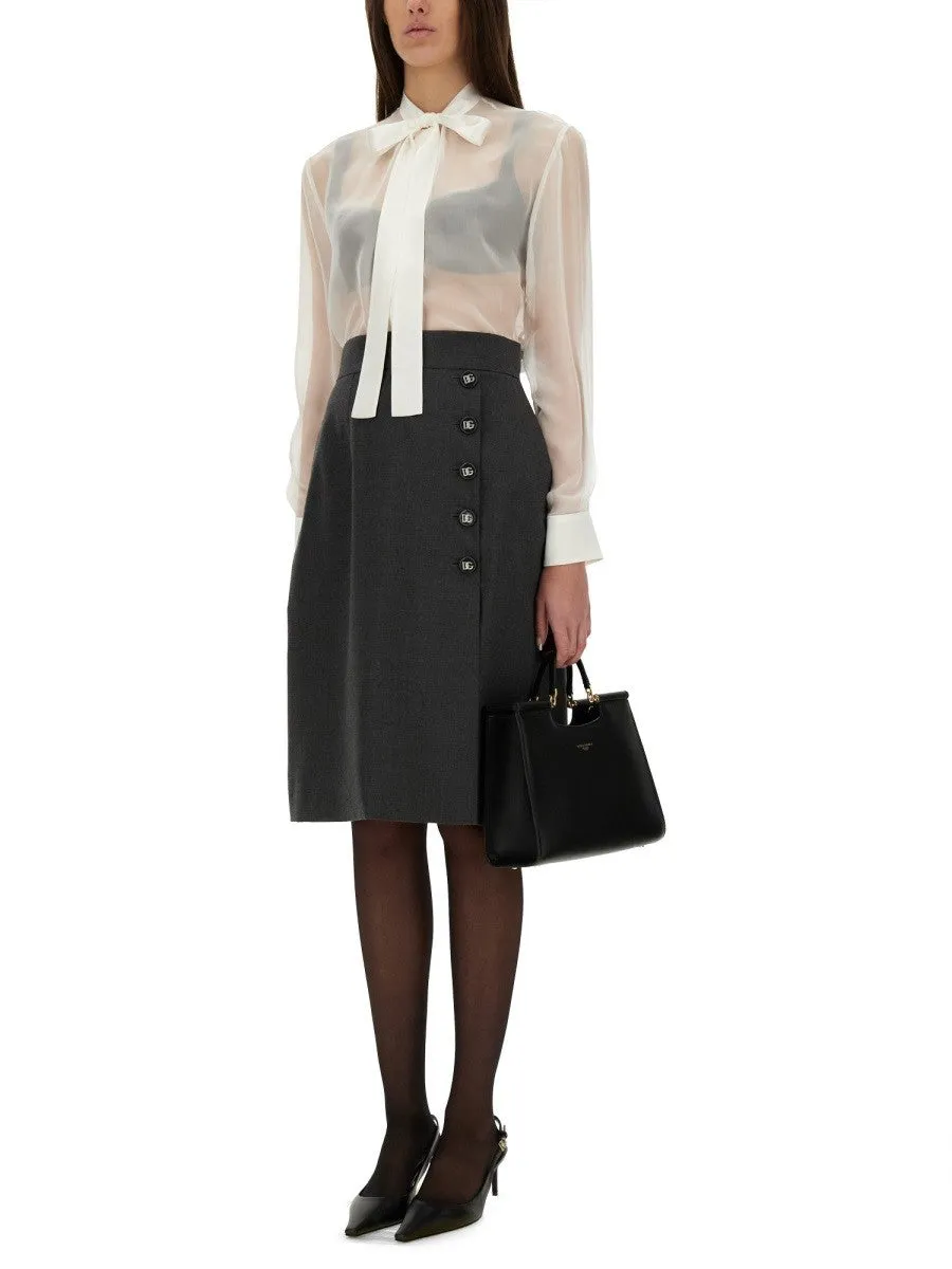 Dolce & Gabbana WOOL MIDI SKIRT sold by Siebentaschen product image thumbnail 2