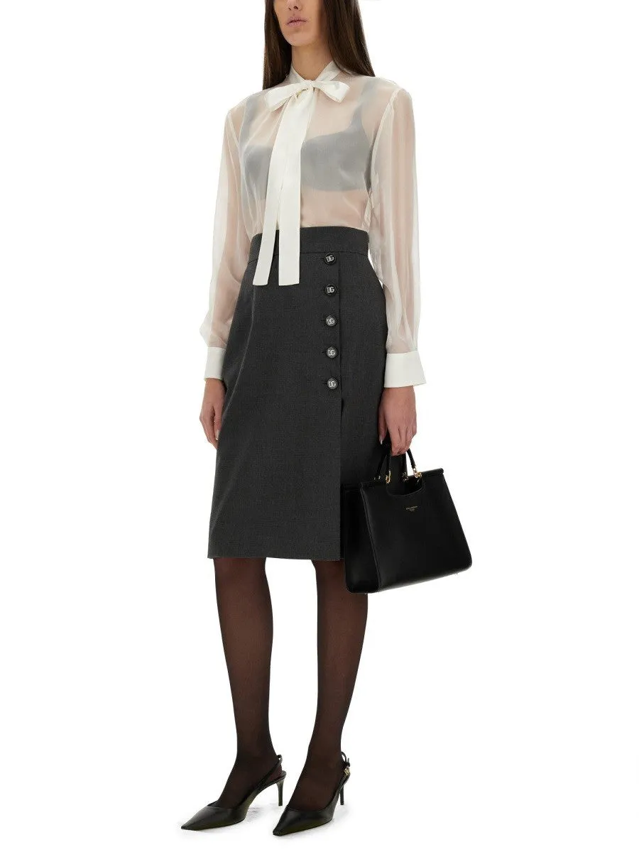 Dolce & Gabbana CHIFFON SHIRT WITH BOW sold by Siebentaschen product image thumbnail 2