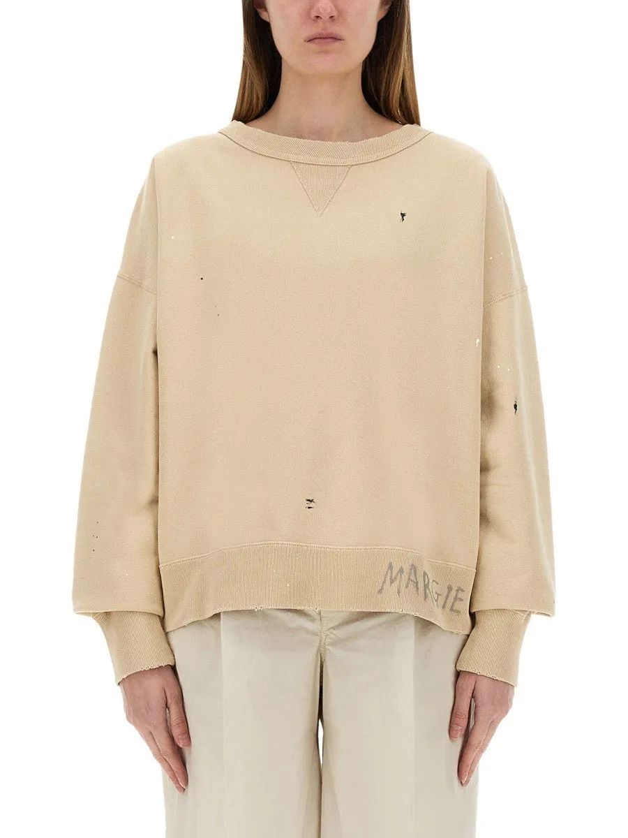 Maison Margiela SWEATSHIRT WITH HANDWRITTEN LOGO sold by Siebentaschen