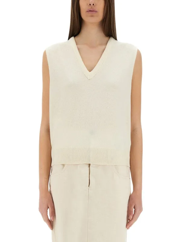 Maison Margiela V-NECK WOOL VEST sold by Siebentaschen