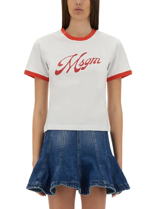 msgm T-SHIRT WITH LOGO sold by Siebentaschen