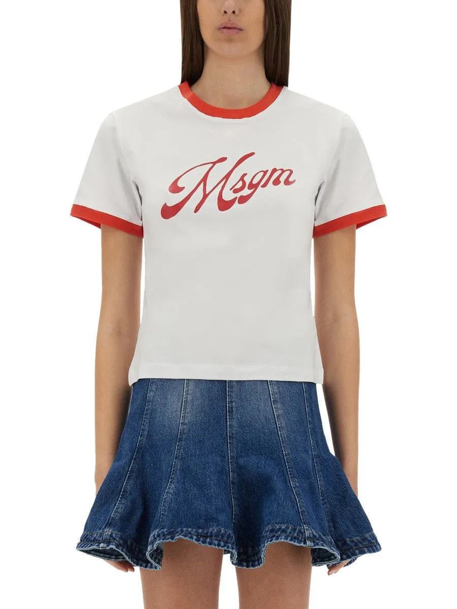 msgm T-SHIRT WITH LOGO sold by Siebentaschen