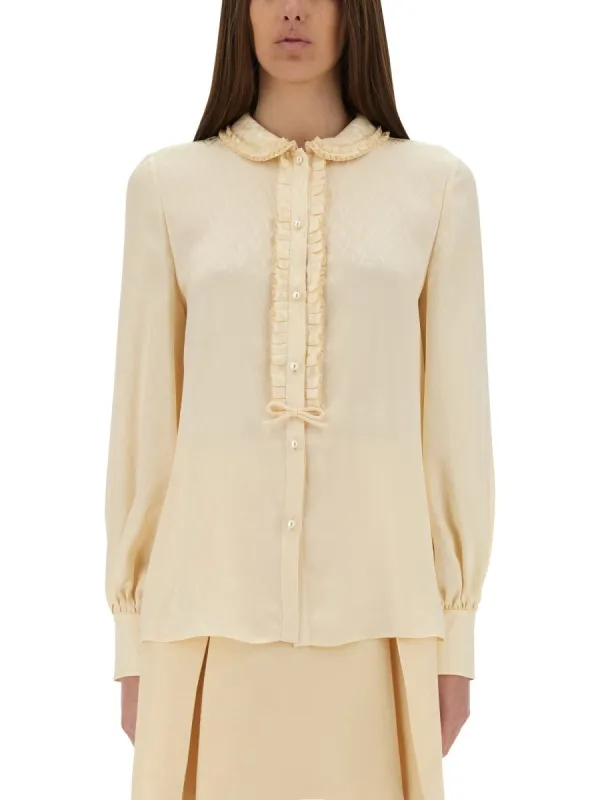 Valentino "TOUTE LA V" SILK JACQUARD SHIRT sold by Siebentaschen