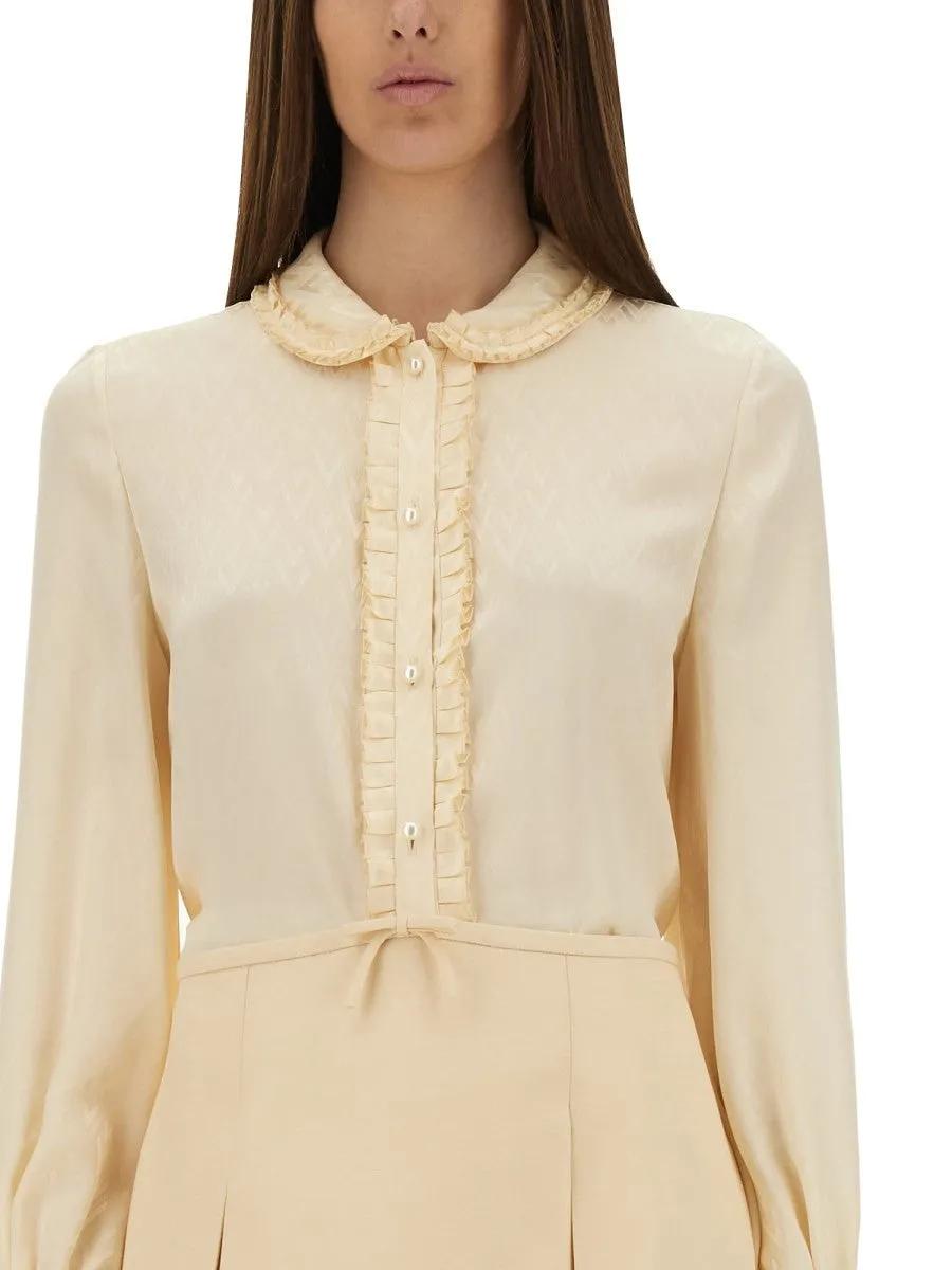 Valentino "TOUTE LA V" SILK JACQUARD SHIRT sold by Siebentaschen product image thumbnail 4