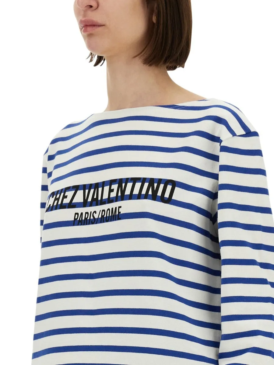 Valentino COTTON LONG SLEEVE T-SHIRT WITH PRINT sold by Siebentaschen product image thumbnail 4