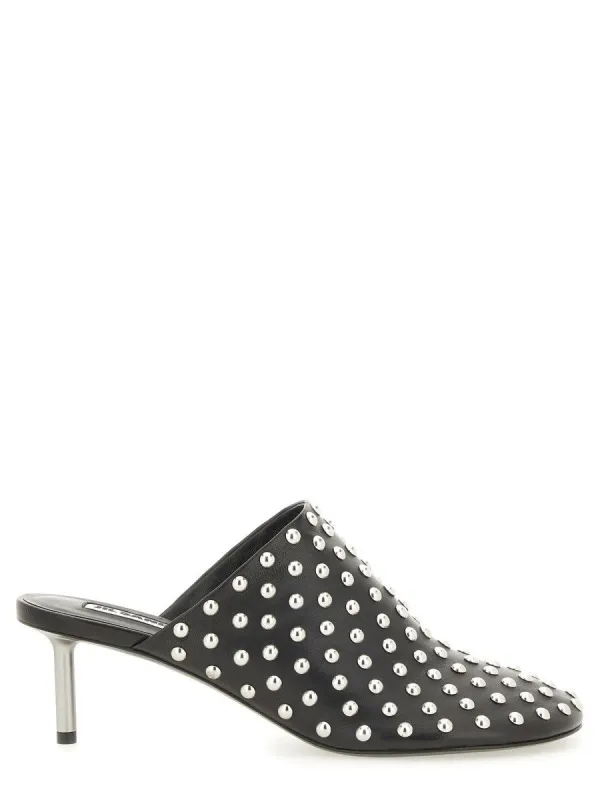 JIL SANDER NAPPA LEATHER MULES WITH STUDS made by Jil Sander