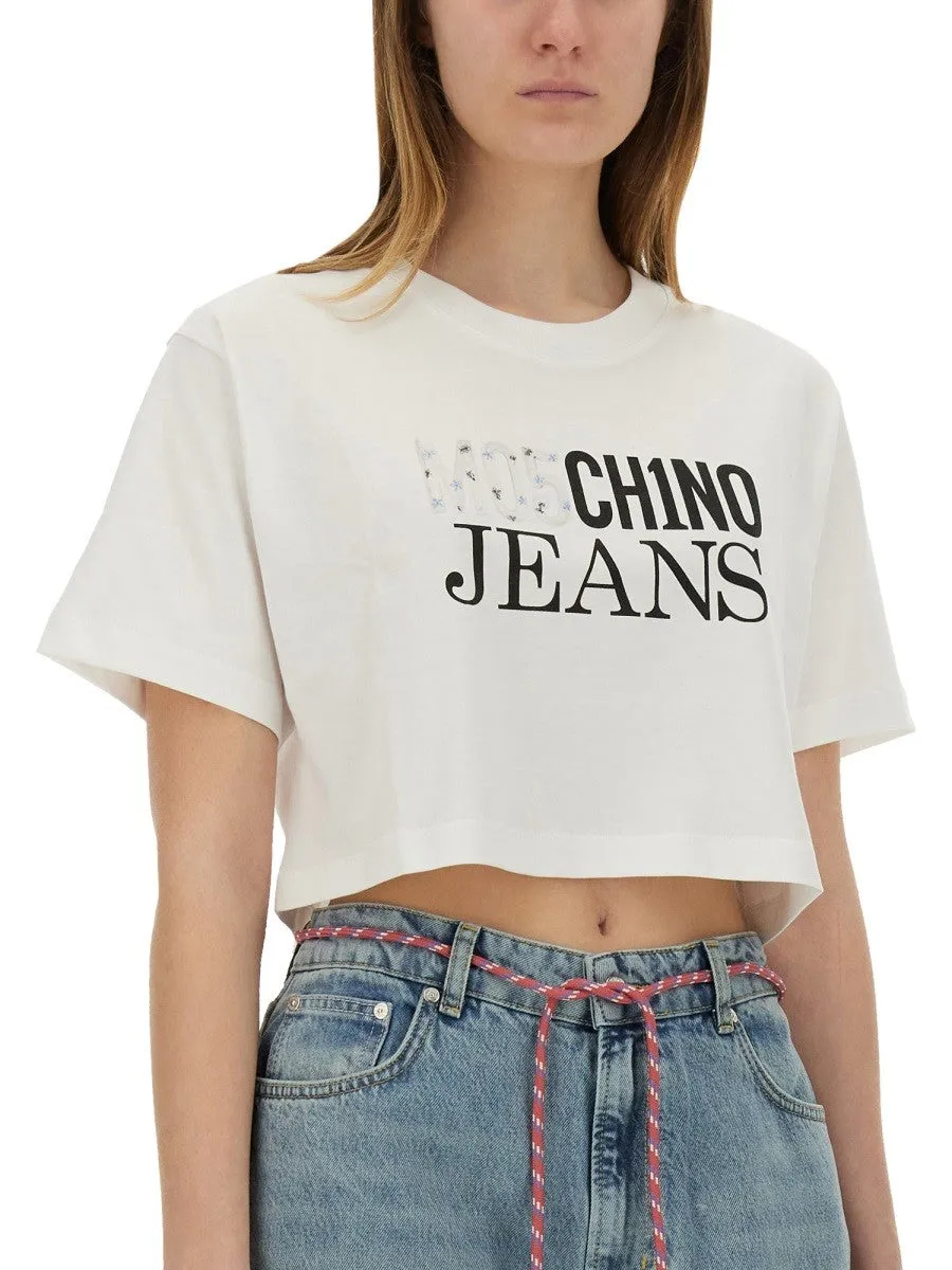 MOSCHINO JEANS CROPPED T-SHIRT WITH LOGO sold by Siebentaschen product image thumbnail 4