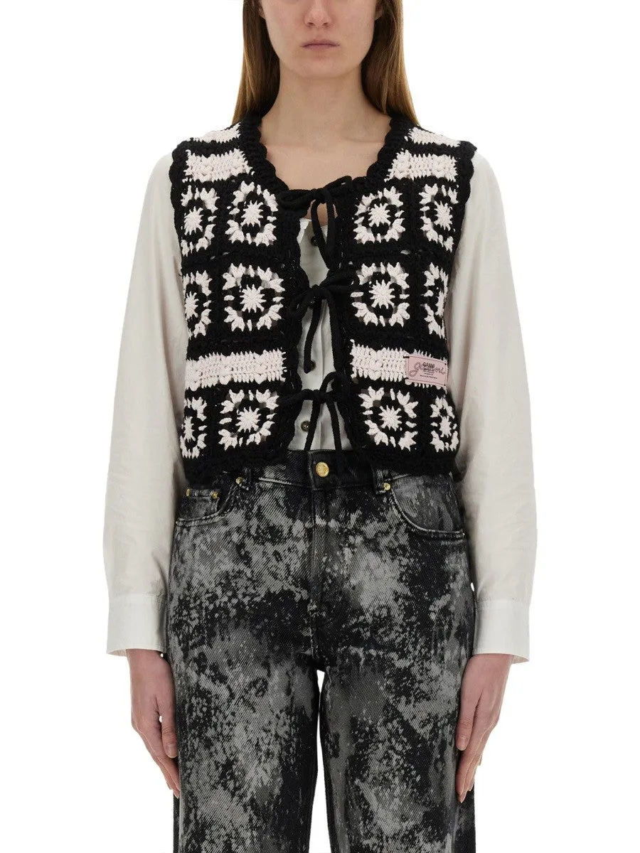 GANNI CROCHET KNIT VEST sold by Siebentaschen