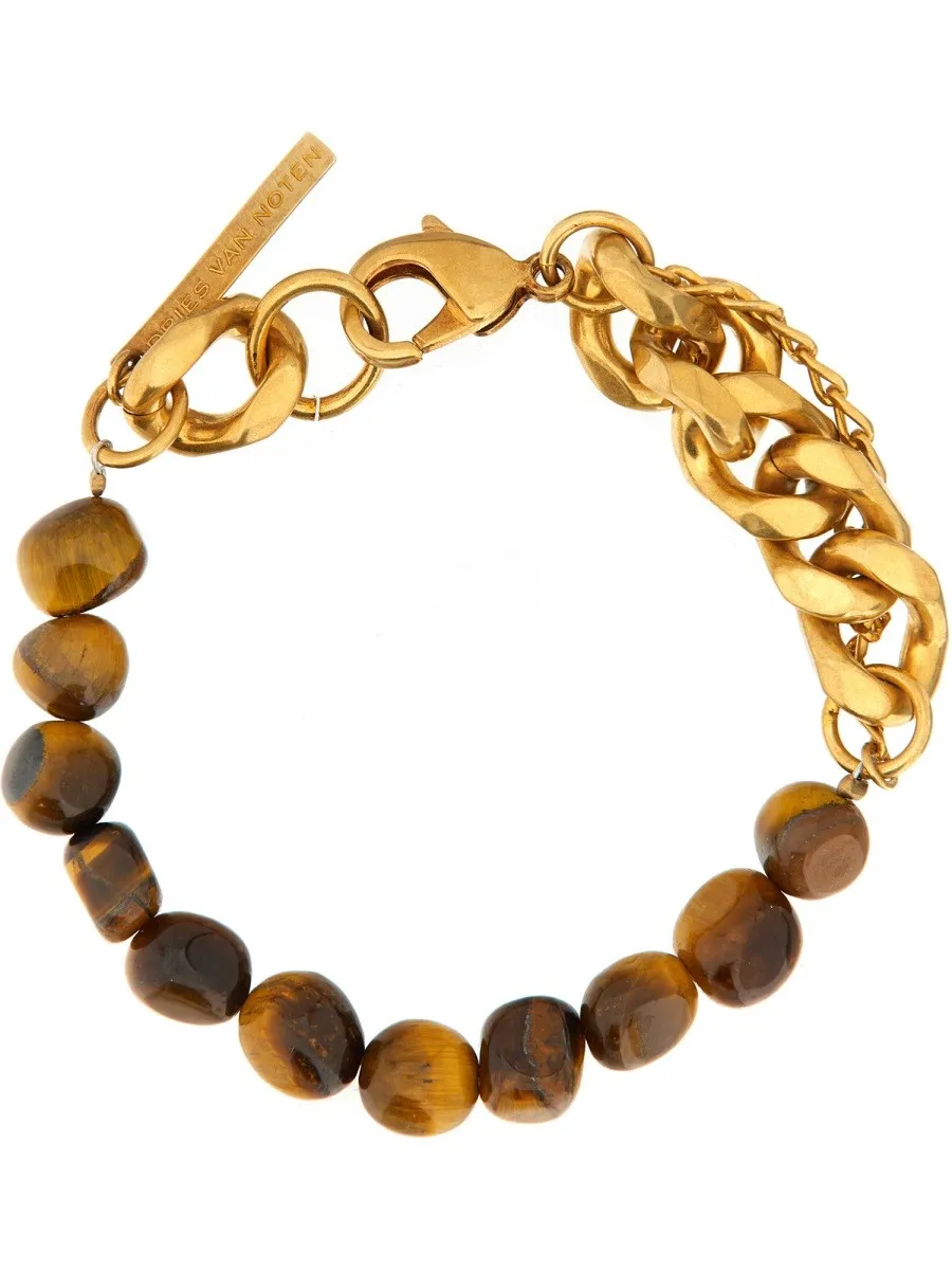 Dries Van Noten CHAIN BRACELET WITH STONES sold by Siebentaschen