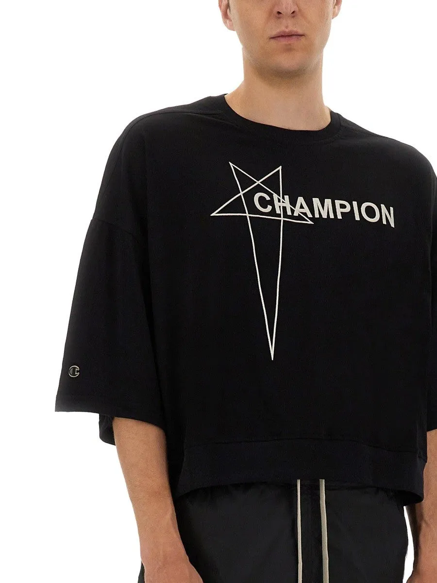 CHAMPION X RICK OWENS TOMMY CROPPED T-SHIRT sold by Siebentaschen product image thumbnail 4