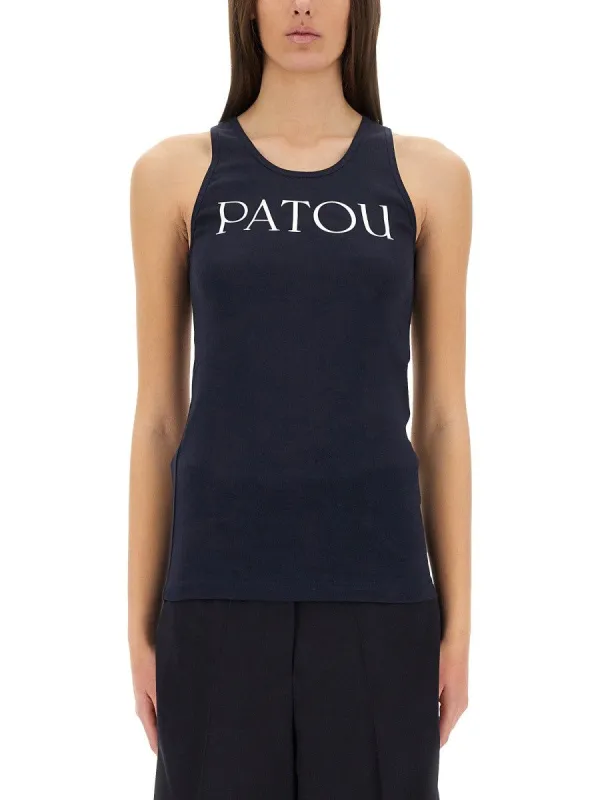 PATOU TANK TOP WITH LOGO sold by Siebentaschen