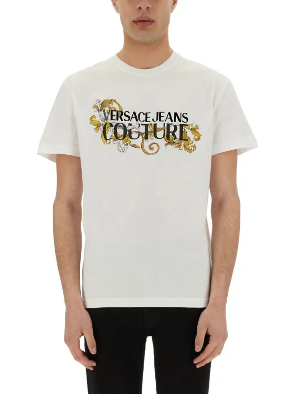 Versace Jeans Couture BAROQUE OUTLINE LOGO T-SHIRT sold by Siebentaschen