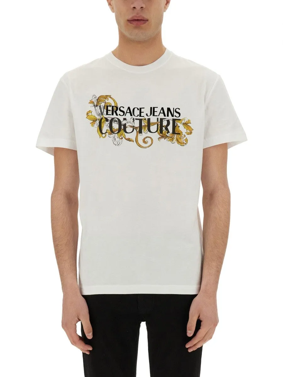 Versace Jeans Couture BAROQUE OUTLINE LOGO T-SHIRT sold by Siebentaschen
