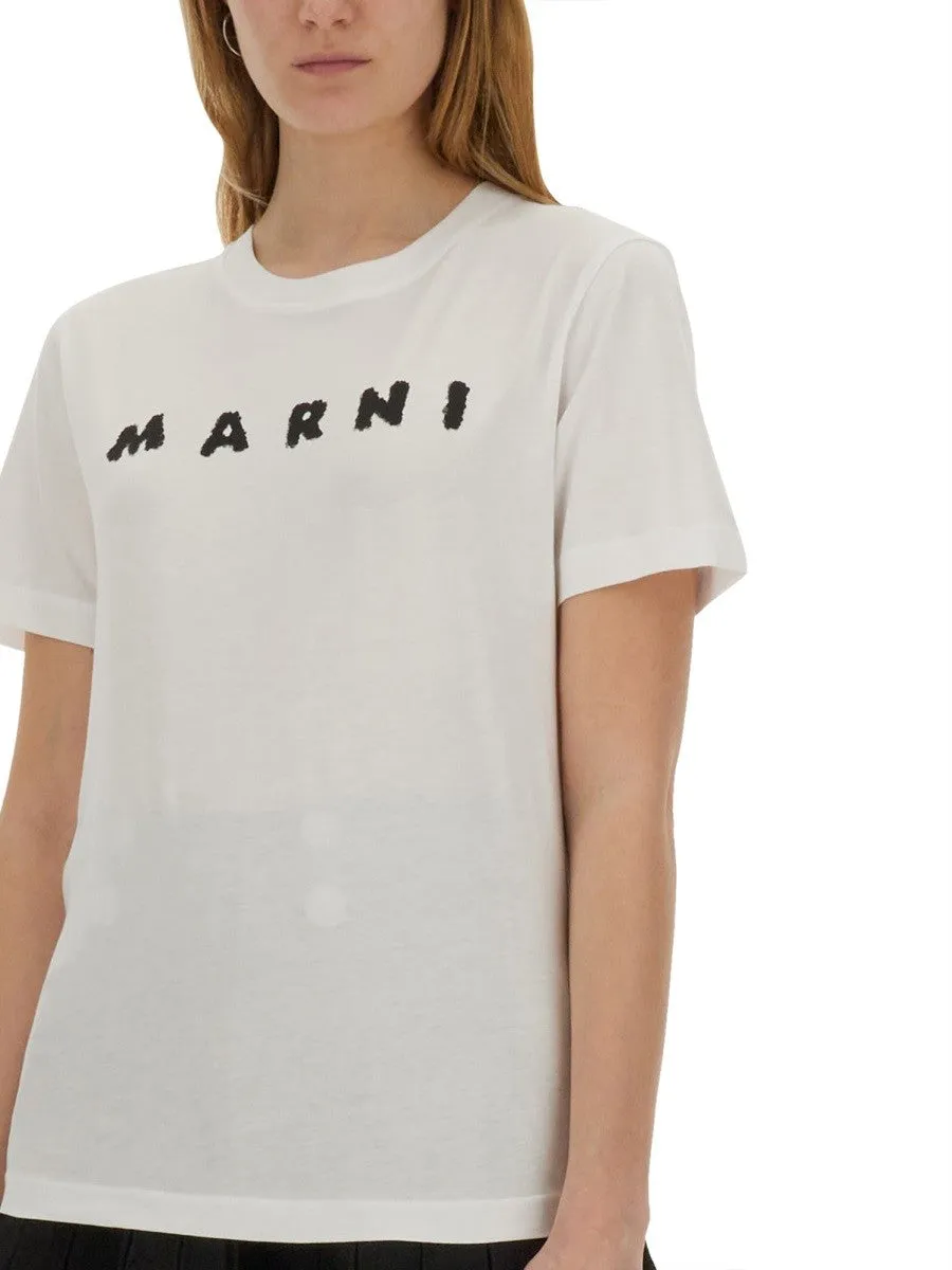 Marni COTTON T-SHIRT WITH LOGO sold by Siebentaschen product image thumbnail 4