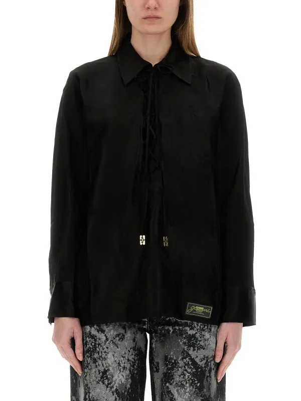 GANNI JACQUARD SATIN SHIRT made by Ganni