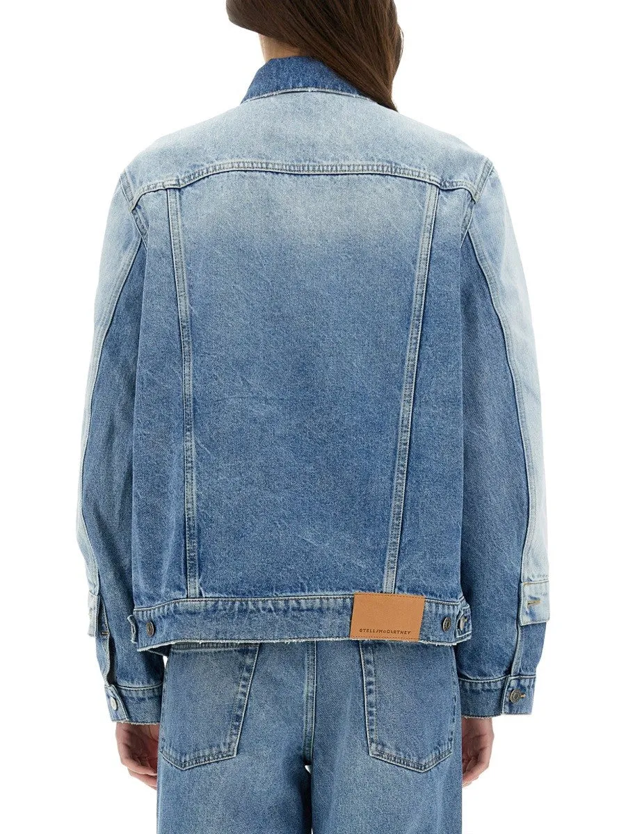 stella mccartney DENIM JACKET WITH CONTRASTING PANEL sold by Siebentaschen product image thumbnail 3