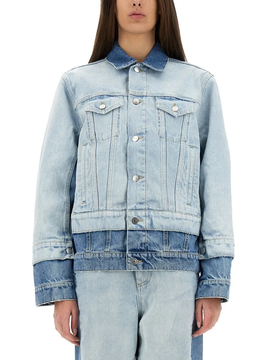 stella mccartney DENIM JACKET WITH CONTRASTING PANEL sold by Siebentaschen