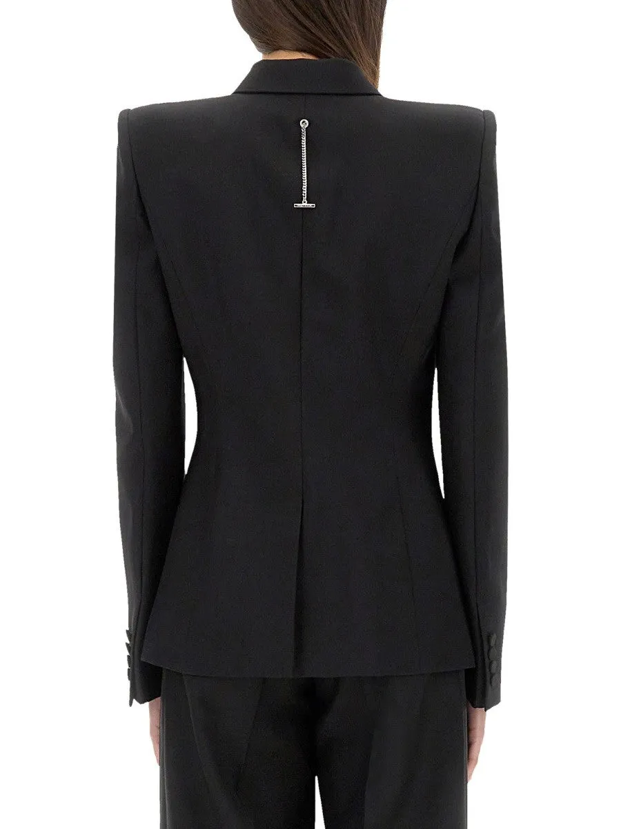 Alexander Mcqueen DOUBLE-BREASTED JACKET WITH VOLUMINOUS SHOULDERS sold by Siebentaschen product image thumbnail 3