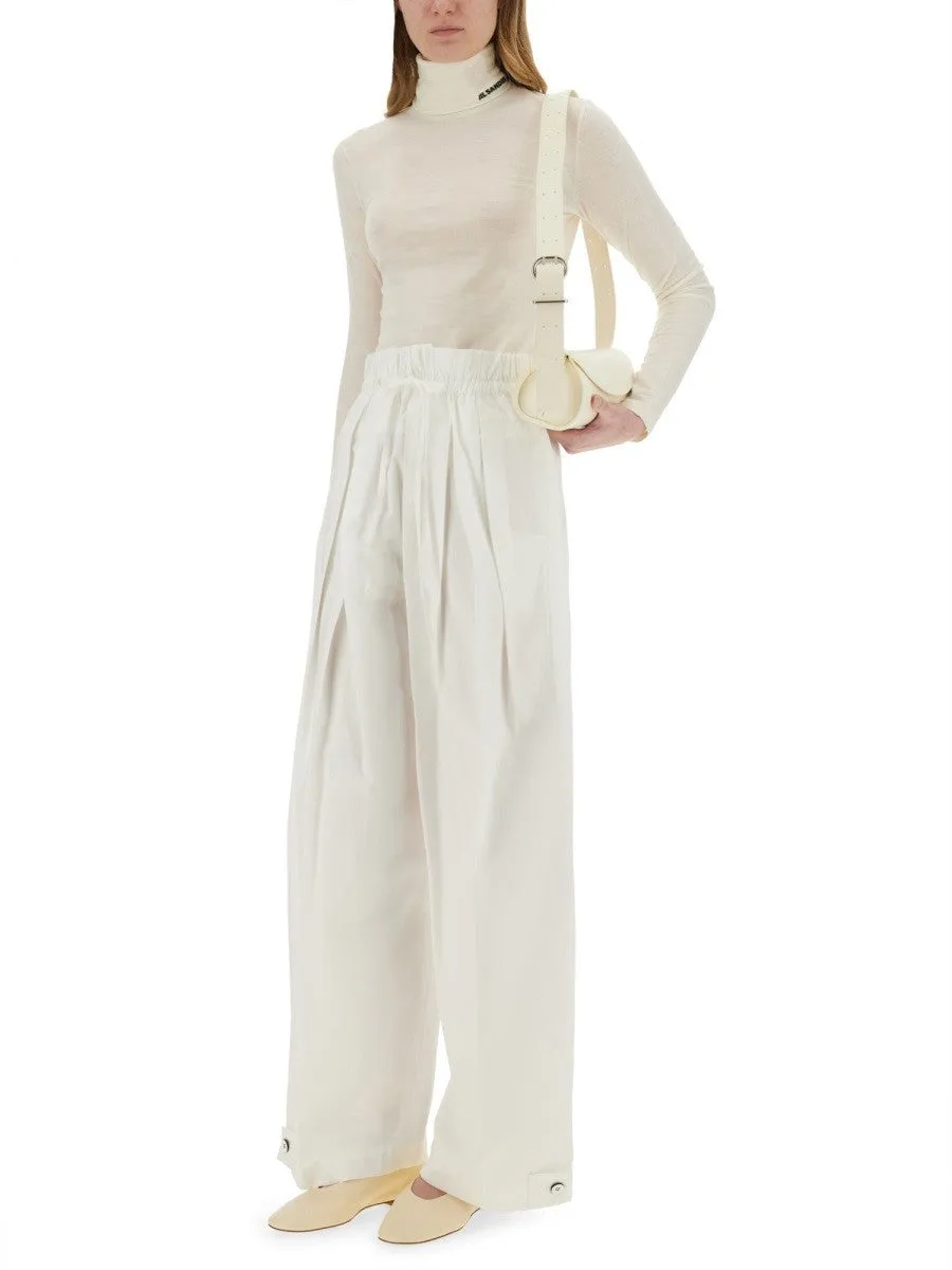 JIL SANDER WIDE PANTS IN COTTON GABARDINE sold by Siebentaschen product image thumbnail 2