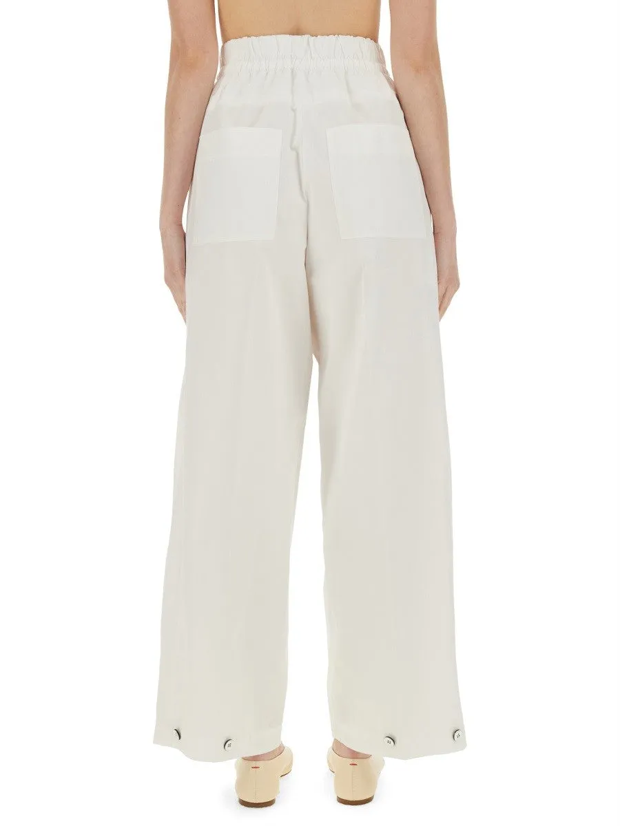 JIL SANDER WIDE PANTS IN COTTON GABARDINE sold by Siebentaschen product image thumbnail 3