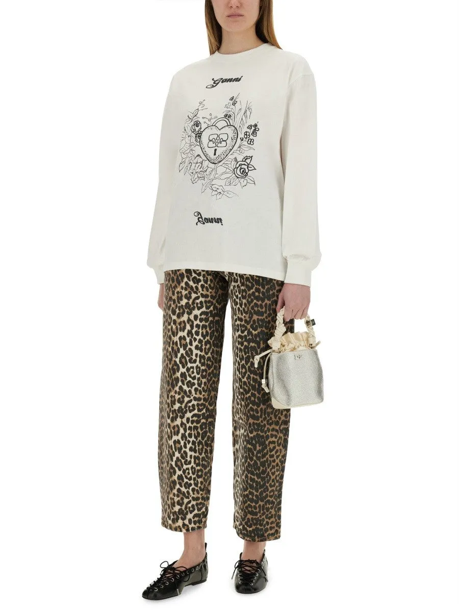 GANNI COTTON EMBROIDERED T-SHIRT sold by Siebentaschen product image thumbnail 2