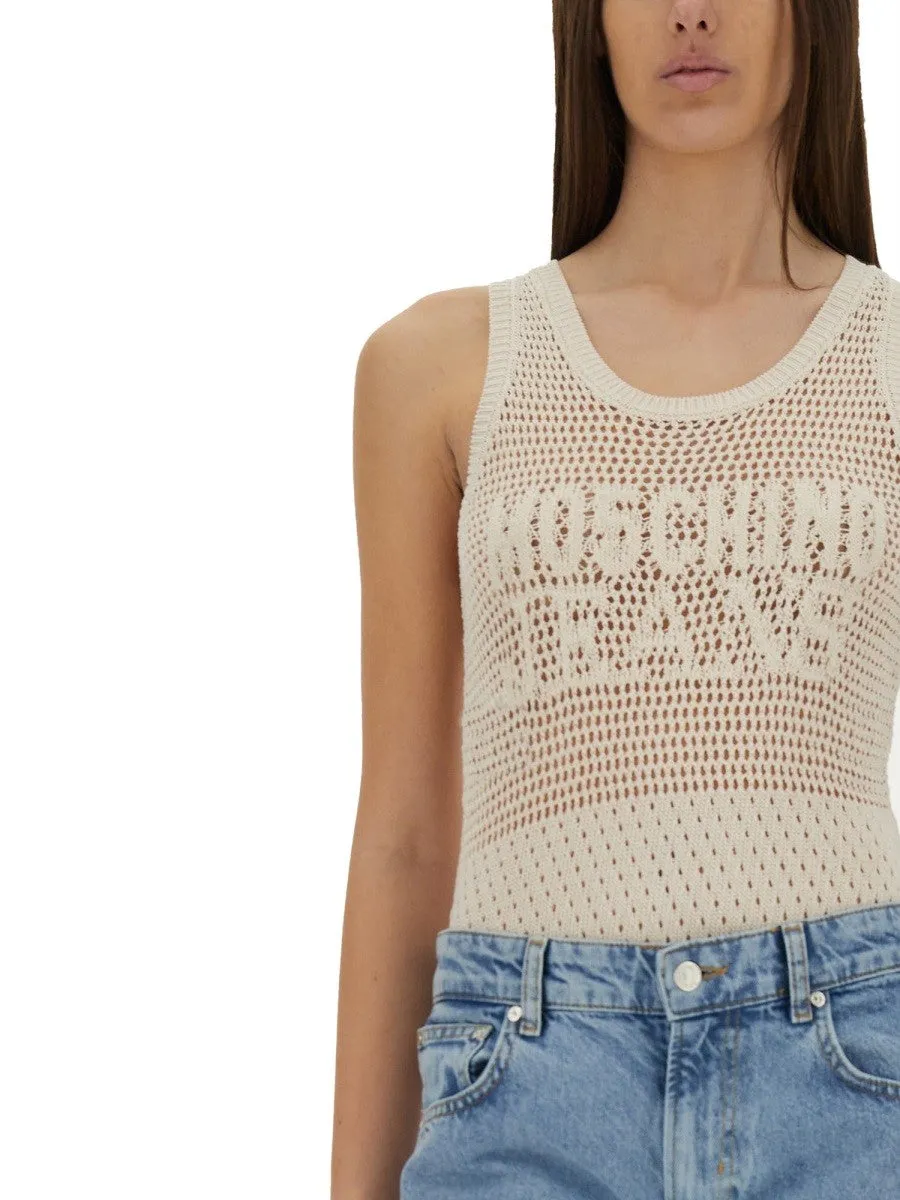 MOSCHINO JEANS MESH TOP WITH LOGO sold by Siebentaschen product image thumbnail 4