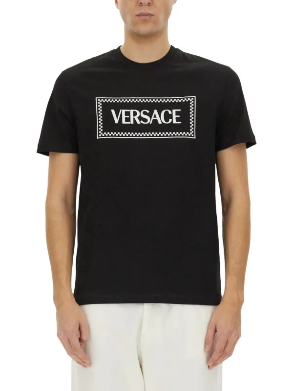 Versace T-SHIRT WITH '90S VINTAGE EMBROIDERED LOGO made by Versace