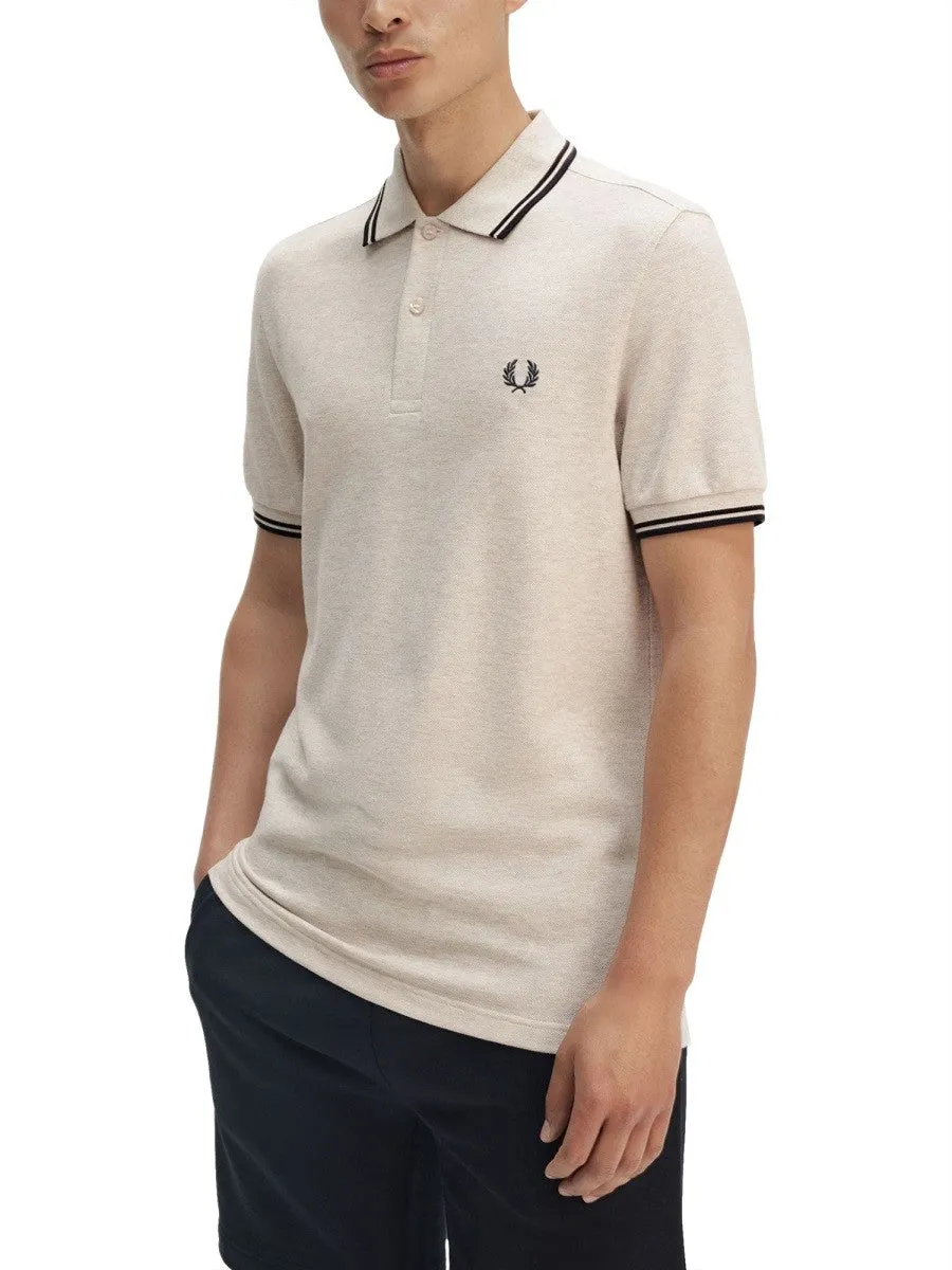 FRED PERRY COTTON PIQUE POLO SHIRT WITH DOUBLE STRIPE sold by Siebentaschen product image thumbnail 3
