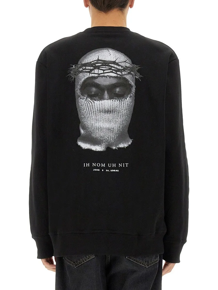 IH NOM UH NIT CROWN MASK PRINT SWEATSHIRT sold by Siebentaschen product image thumbnail 3