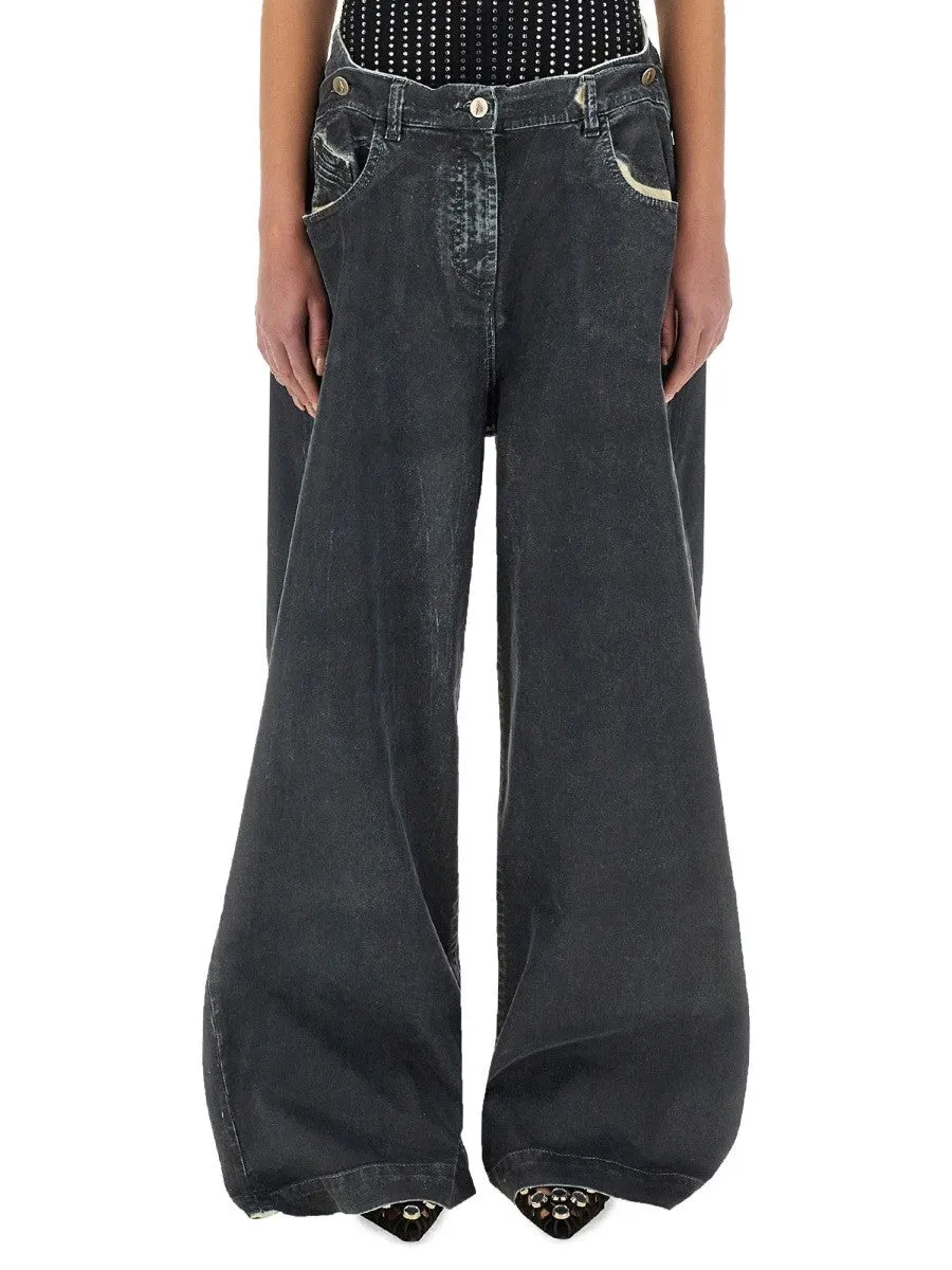 The Attico LONG PANTS "NAVY BLUE" sold by Siebentaschen