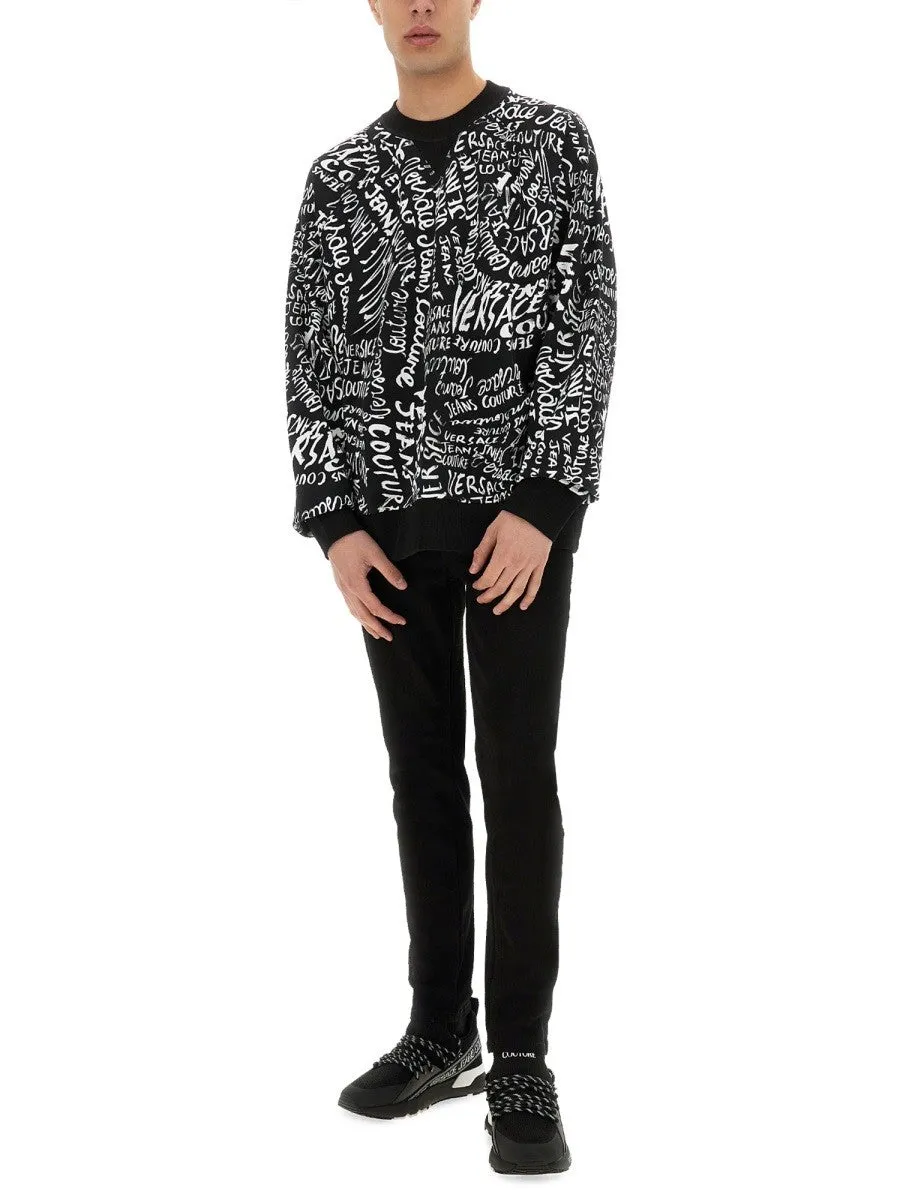 Versace Jeans Couture SWEATSHIRT WITH LOGOMANIA PRINT sold by Siebentaschen product image thumbnail 2