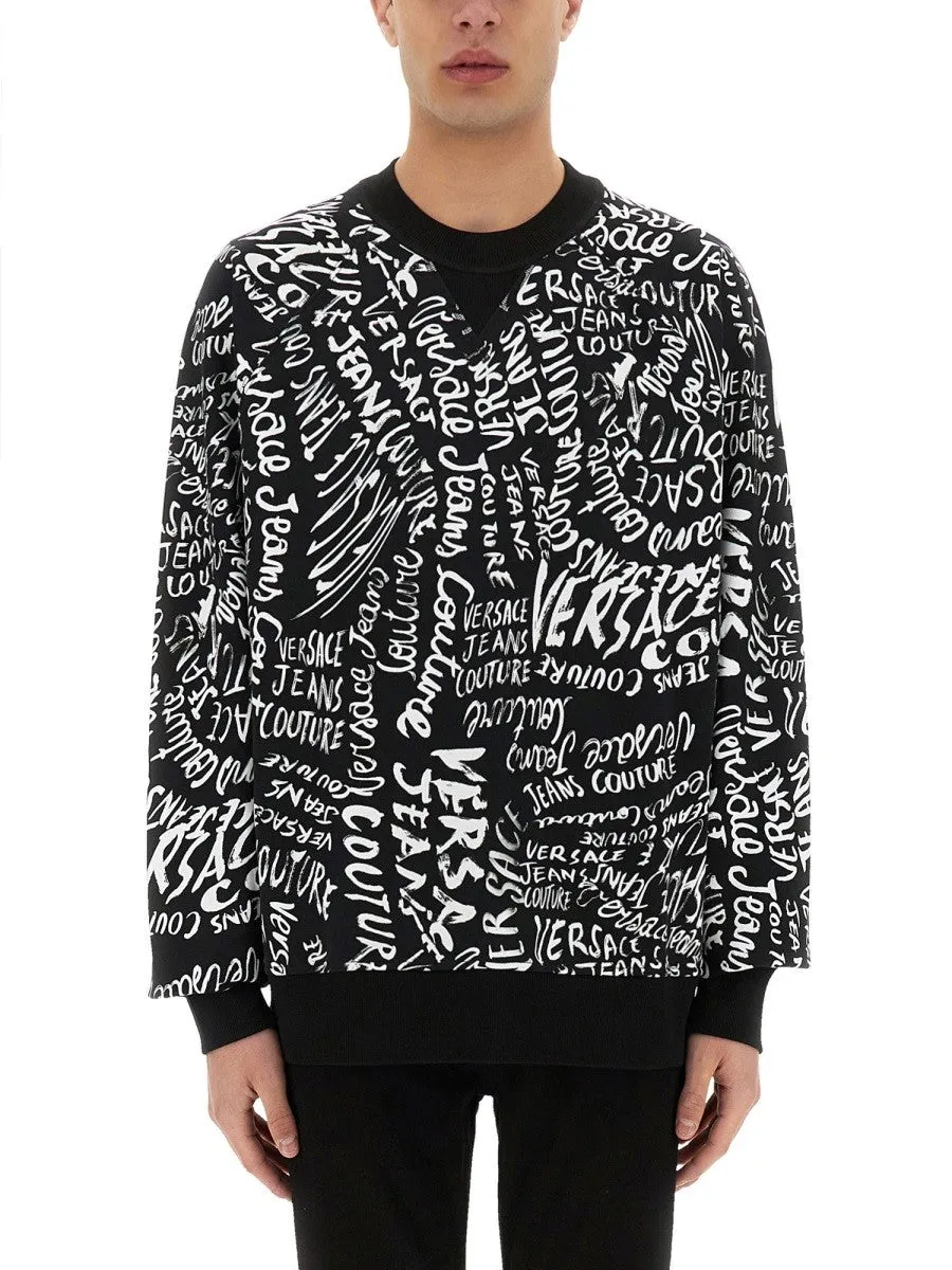 Versace Jeans Couture SWEATSHIRT WITH LOGOMANIA PRINT sold by Siebentaschen