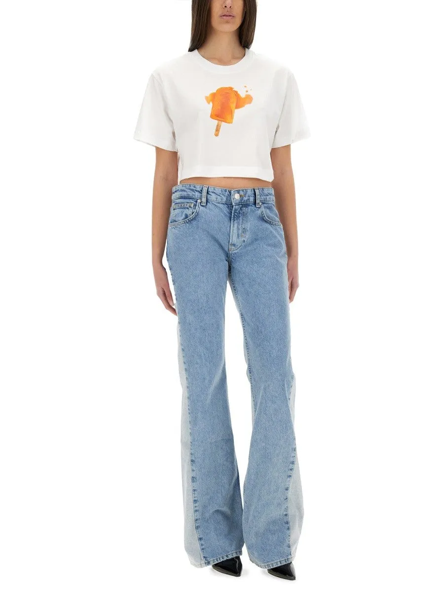 MOSCHINO JEANS ICE-CREAM PRINT CROPPED T-SHIRT sold by Siebentaschen product image thumbnail 2