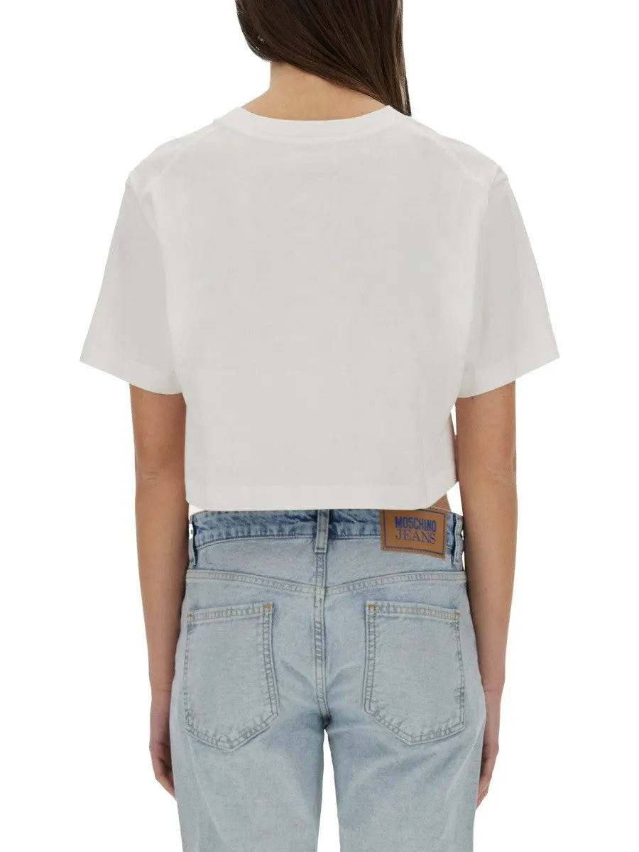 MOSCHINO JEANS ICE-CREAM PRINT CROPPED T-SHIRT sold by Siebentaschen product image thumbnail 3