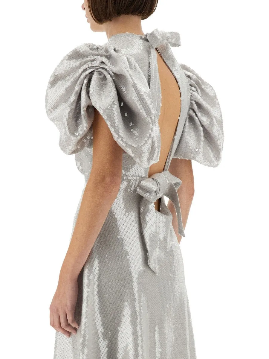 ROTATE BIRGER CHRISTENSEN MIDI DRESS WITH SEQUINS sold by Siebentaschen product image thumbnail 4