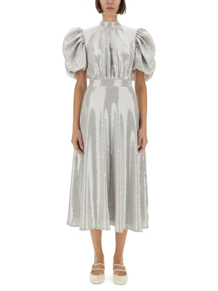 ROTATE BIRGER CHRISTENSEN MIDI DRESS WITH SEQUINS sold by Siebentaschen