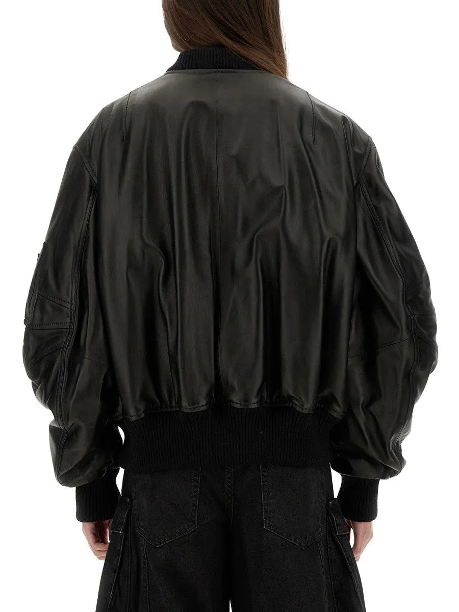 The Attico LEATHER BOMBER JACKET sold by Siebentaschen product image thumbnail 3