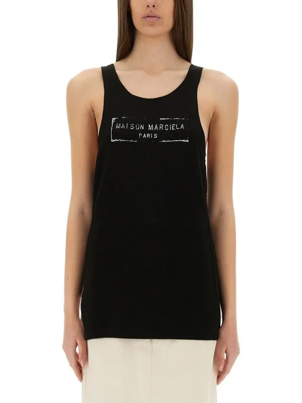 Maison Margiela LOGO PRINT TANK TOP sold by Siebentaschen