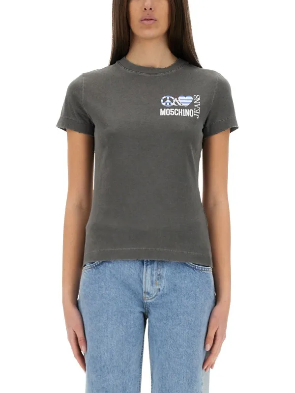MOSCHINO JEANS T-SHIRT WITH LOGO sold by Siebentaschen