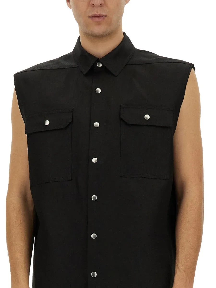 RICK OWENS SLEEVELESS OUTERSHIRT "JUMBO" sold by Siebentaschen product image thumbnail 4