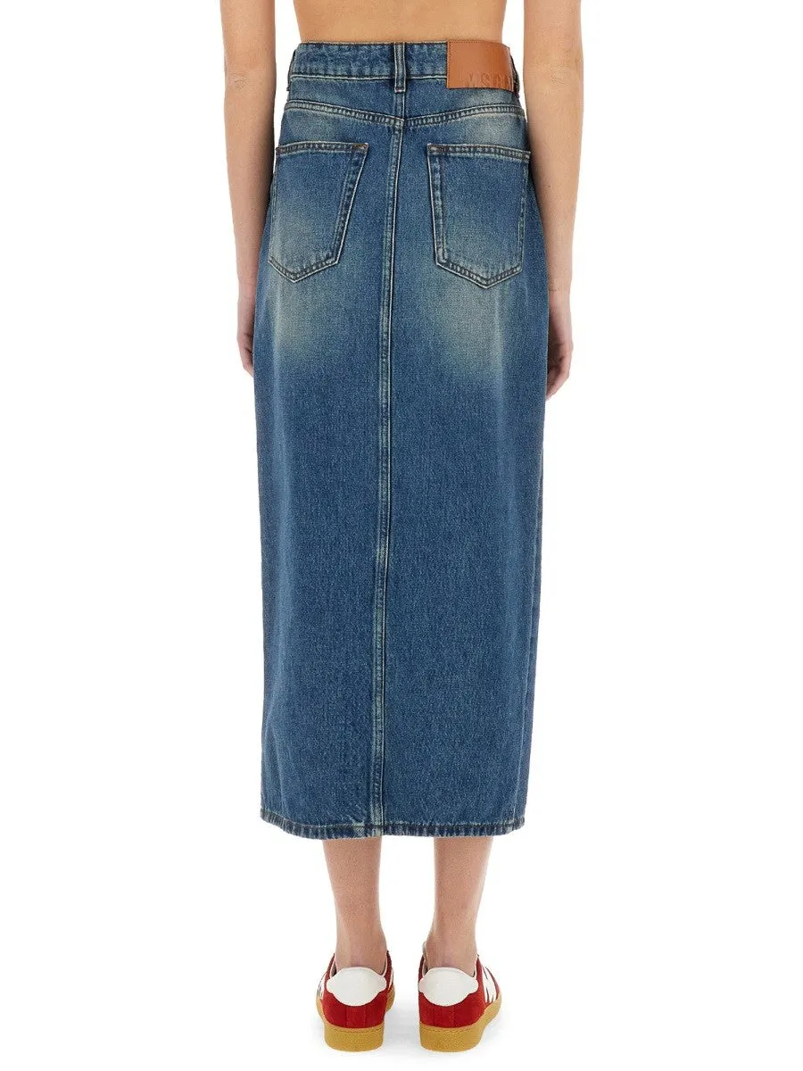 msgm LONG DENIM SKIRT sold by Siebentaschen product image thumbnail 3