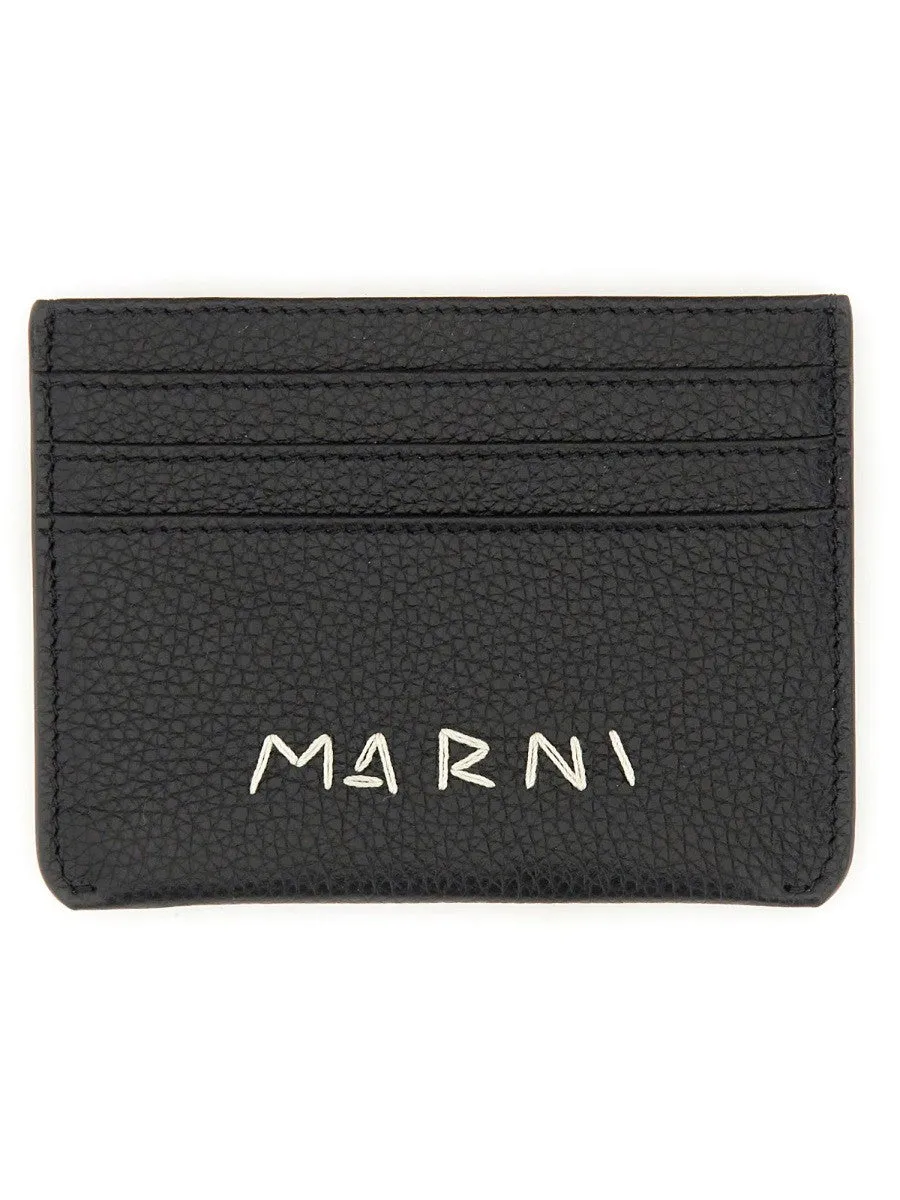 Marni PORTACARTE CON RAMMENDO LOGO sold by Siebentaschen