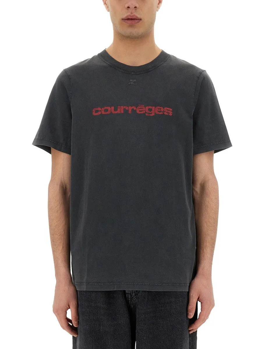 COURREGES LOGO PRINT T-SHIRT sold by Siebentaschen