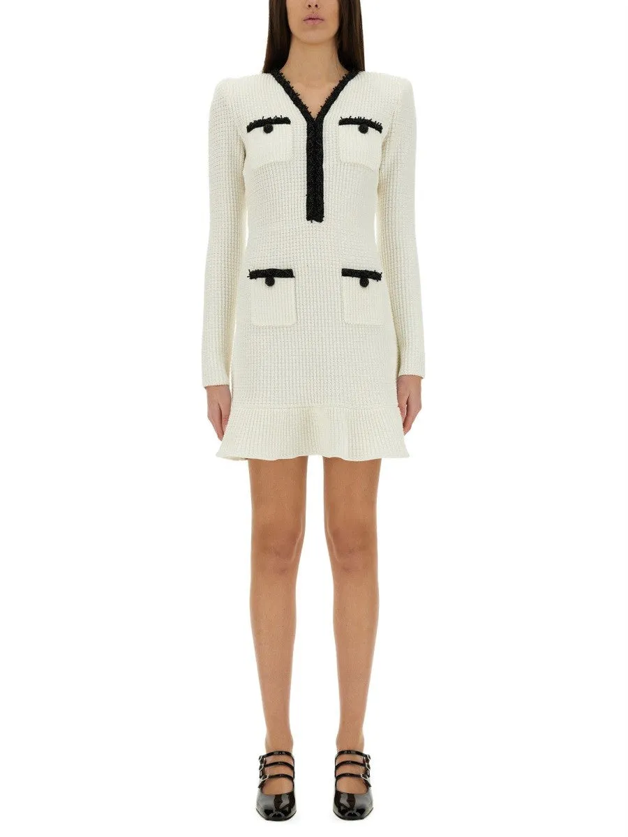 SELF-PORTRAIT BEADED KNIT MINI DRESS sold by Siebentaschen