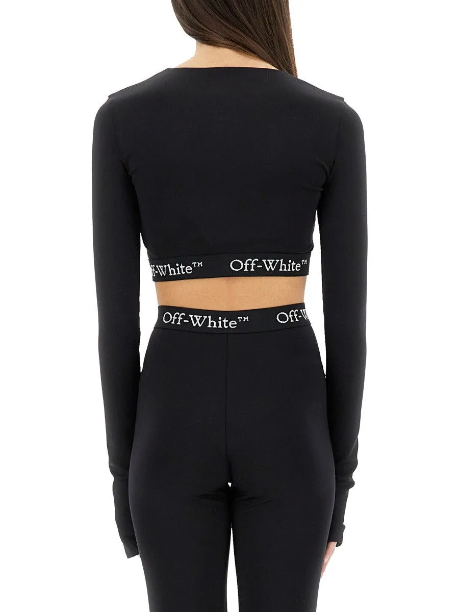 Off-white CROPPED TOP WITH LOGOED BAND sold by Siebentaschen product image thumbnail 3